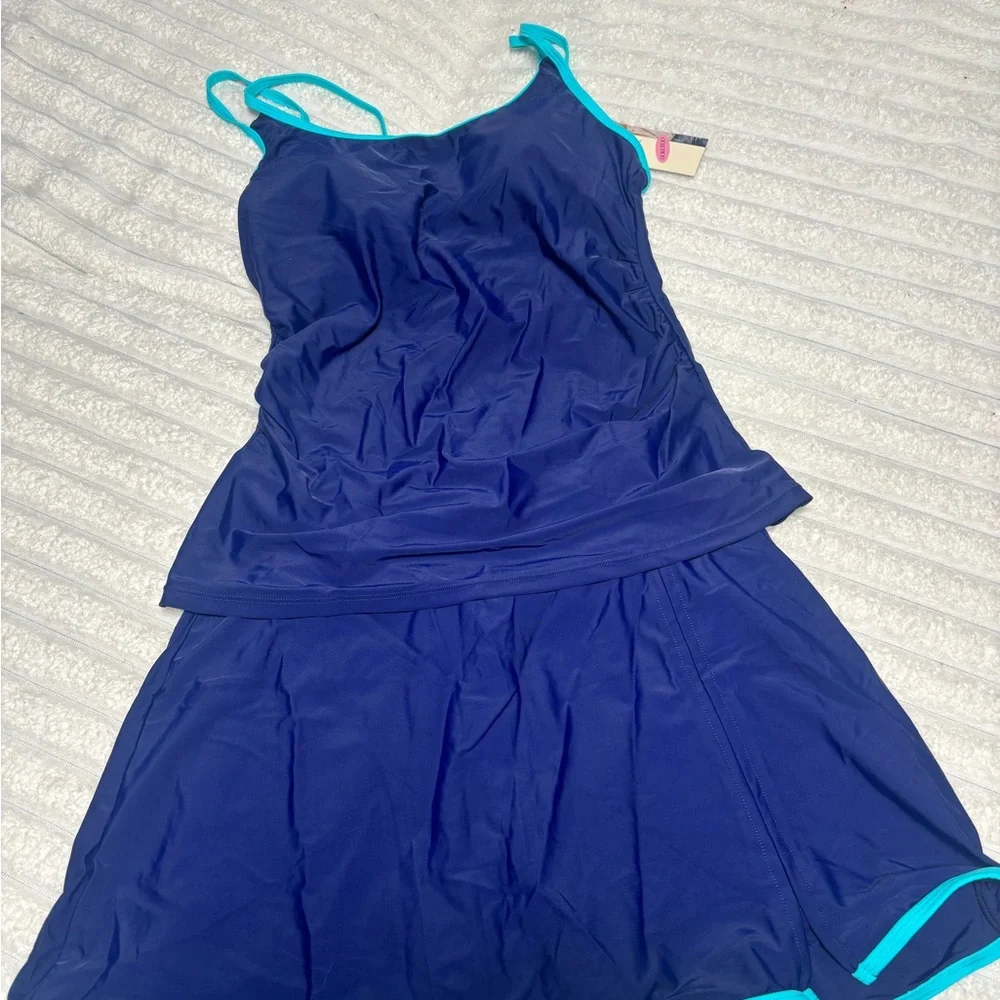 Elegant Navy and Aqua Bikini Set